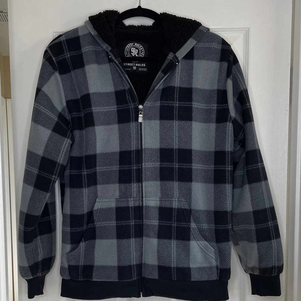 Plaid Zip-Up Hoodie